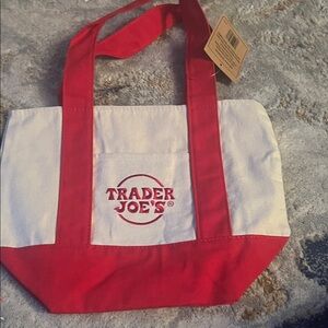 Trader Joe's Red and White Mini tote